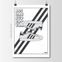 Image 1 of Sneaker Poster Adidas Originals “Superstar” Classic Sneaker Print