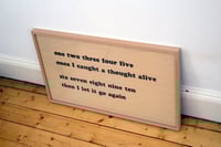 Image 2 of one two three four five / once I caught a thought alive / six seven eight nine ten / then I let it g