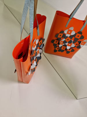 Image of ORANGE WHITE GRAY BSIDEBAG