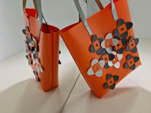 Image of ORANGE WHITE GRAY BSIDEBAG