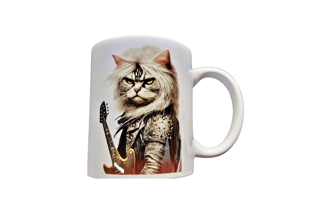 Image of Punk Rock Cat #9 Coffee Mug