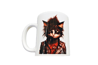 Punk Rock Cat #11 Coffee Cup
