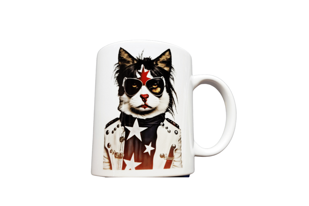 Image of Punk Rock Cat #10 Coffee Mug