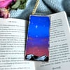 Ruby Midnight Mountain - Upcycled bookmark