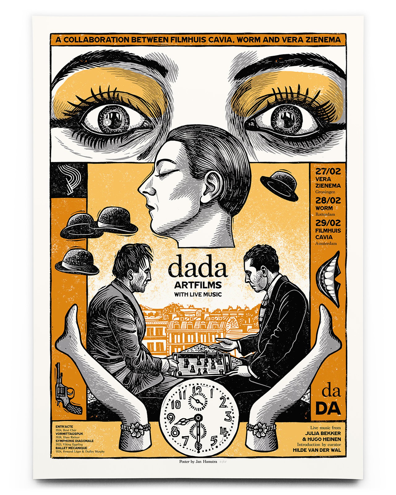Dada Artfilms | 50x70 cm Screen print | Jan Hamstra