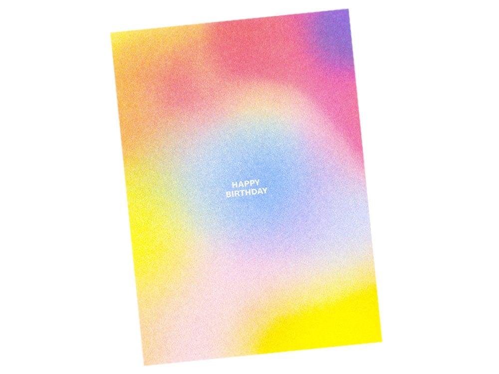 Image of POSTKARTE Happy Birthday Gradient