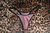 Pink dentelle g-string