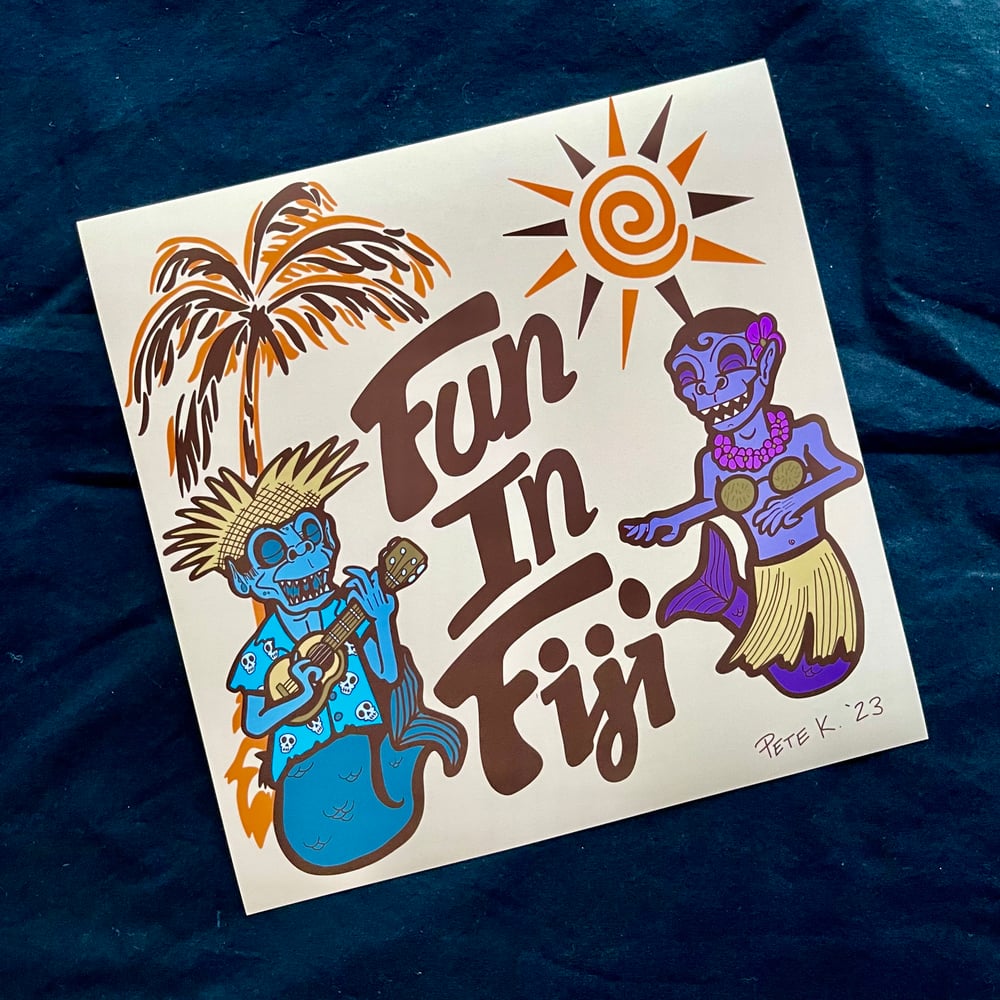 FUN IN FIJI 8" x 8" Limited Edition Signed/Numbered Giclee Print