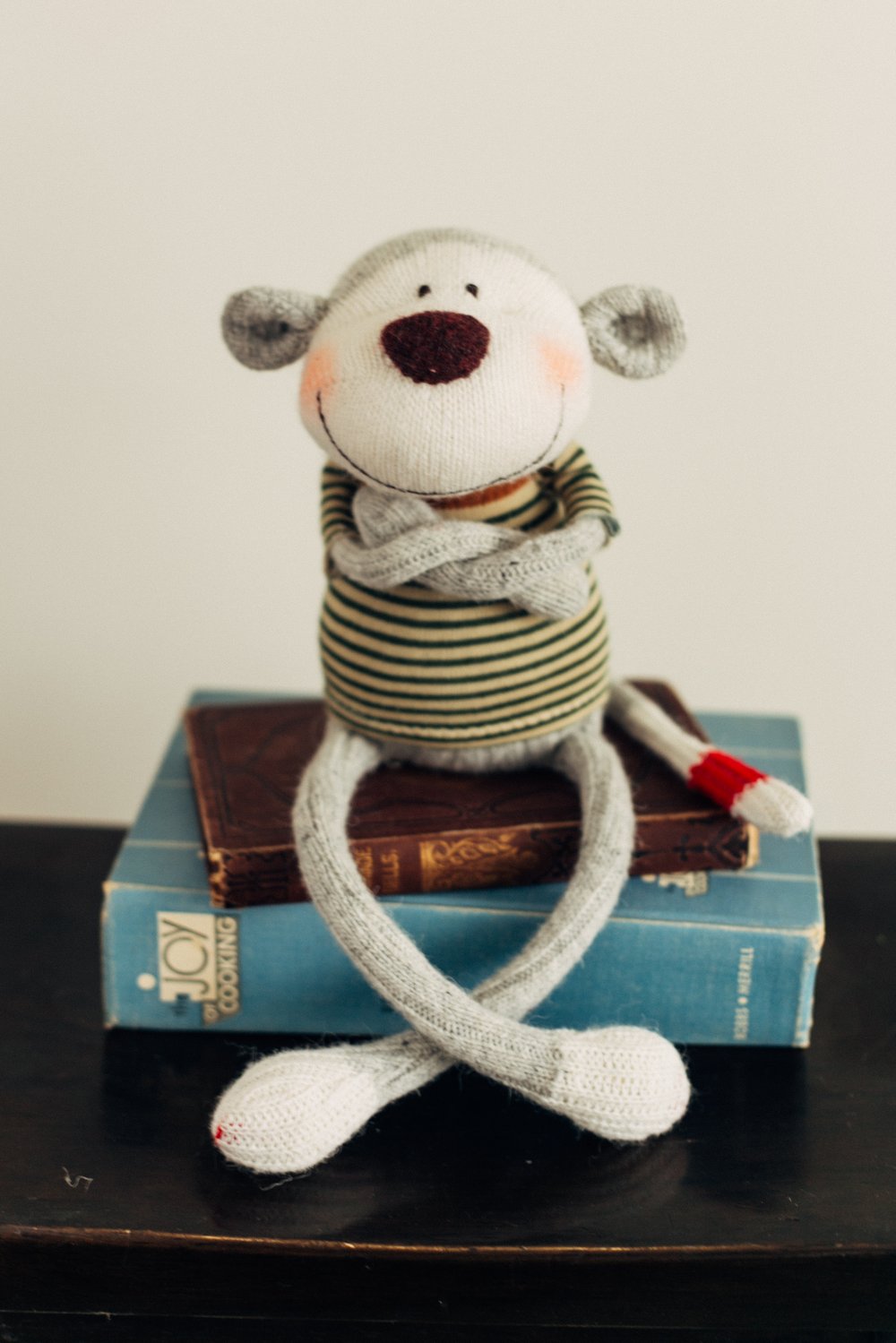 Image of Helmut - Sculpted Sock Monkey, Polyfilled and Weighted