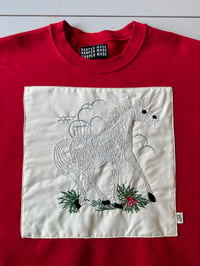 Image 1 of Red & White Horse Crewneck
