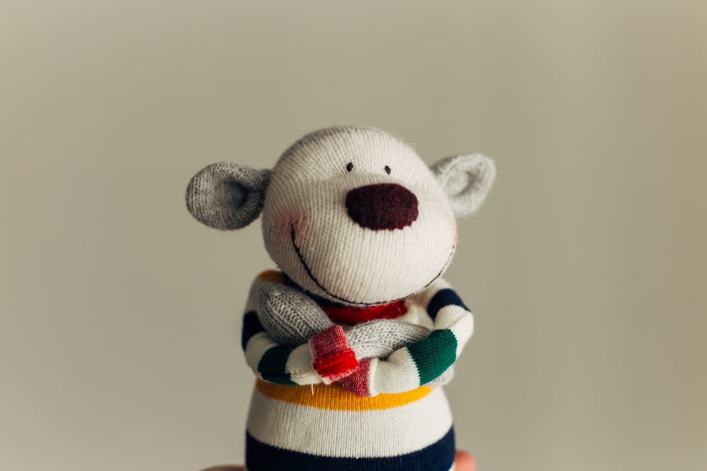 Image of Hans - Sculpted Sock Monkey, Polyfilled and Weighted