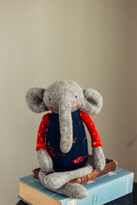 Image 2 of Koloman - Sculpted Sock Elephant, Polyfilled and Weighted