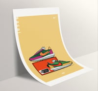 Image 2 of Sneaker Poster Nike LD Waffle x Sacai “Pine Green” & “Green Gusto” Print