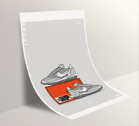 Image 2 of Sneaker Poster Nike LD Waffle SF x Sacai x Fragment “Grey” Print