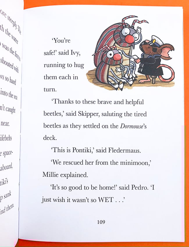 Mice on the Moon original artwork: Skippr salutes the Messenger Beetles