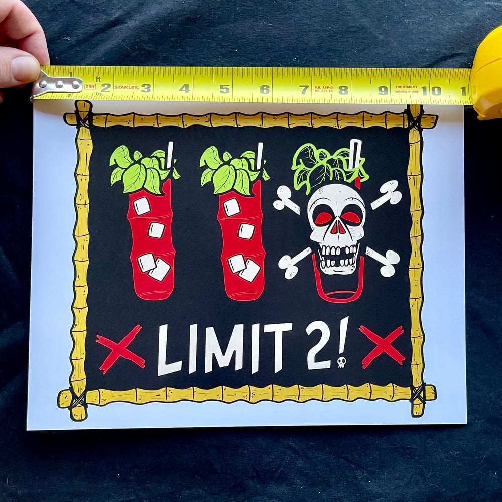 LIMIT 2! Zombie Cocktail 8.5" x 11" Limited Edition Signed/Numbered Offset Print