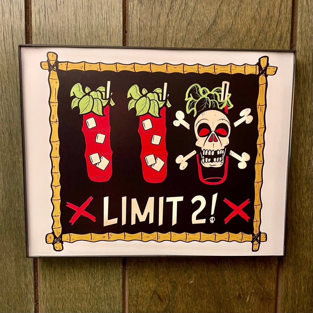 LIMIT 2! Zombie Cocktail 8.5" x 11" Limited Edition Signed/Numbered Offset Print