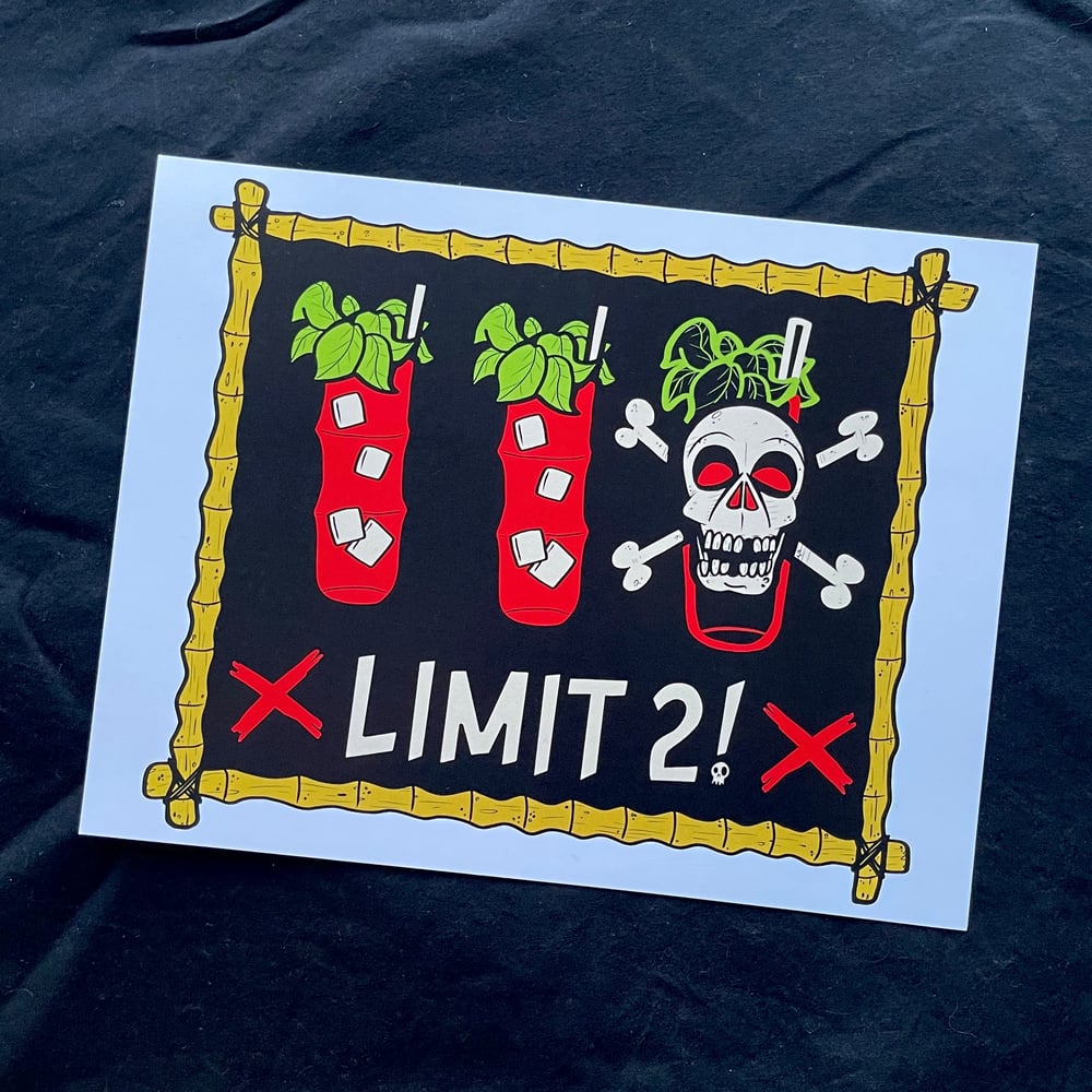 LIMIT 2! Zombie Cocktail 8.5" x 11" Limited Edition Signed/Numbered Offset Print