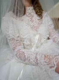 Image 2 of 1970s Tiered Lace Wedding Dress