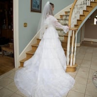 Image 4 of 1970s Tiered Lace Wedding Dress