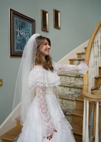 Image 3 of 1970s Tiered Lace Wedding Dress