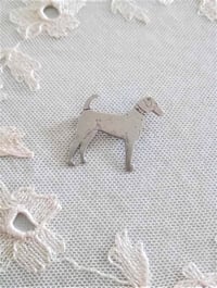 Image 1 of Art Deco Silver Metal Dog Brooch