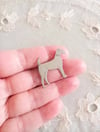 Art Deco Silver Metal Dog Brooch