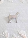 Art Deco Silver Metal Dog Brooch