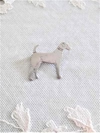 Image 3 of Art Deco Silver Metal Dog Brooch