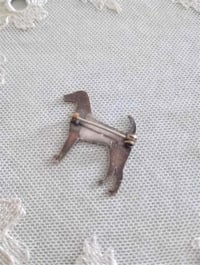 Image 4 of Art Deco Silver Metal Dog Brooch