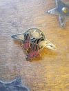 1980s Vintage Art Nouveau Style Enamelled Brooch