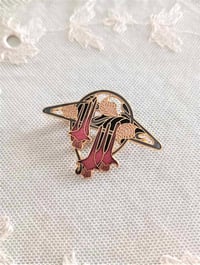 Image 1 of 1980s Vintage Art Nouveau Style Enamelled Brooch