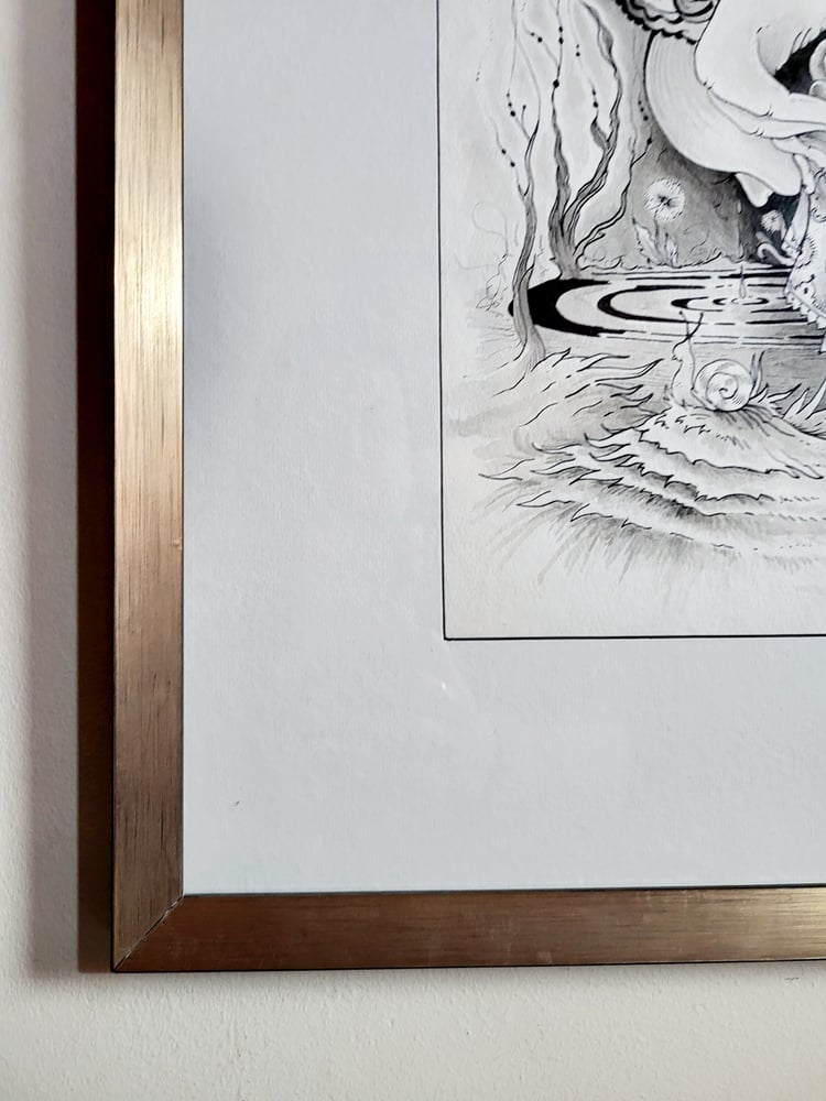 Image of Death of Narcissus watercolor (framed)