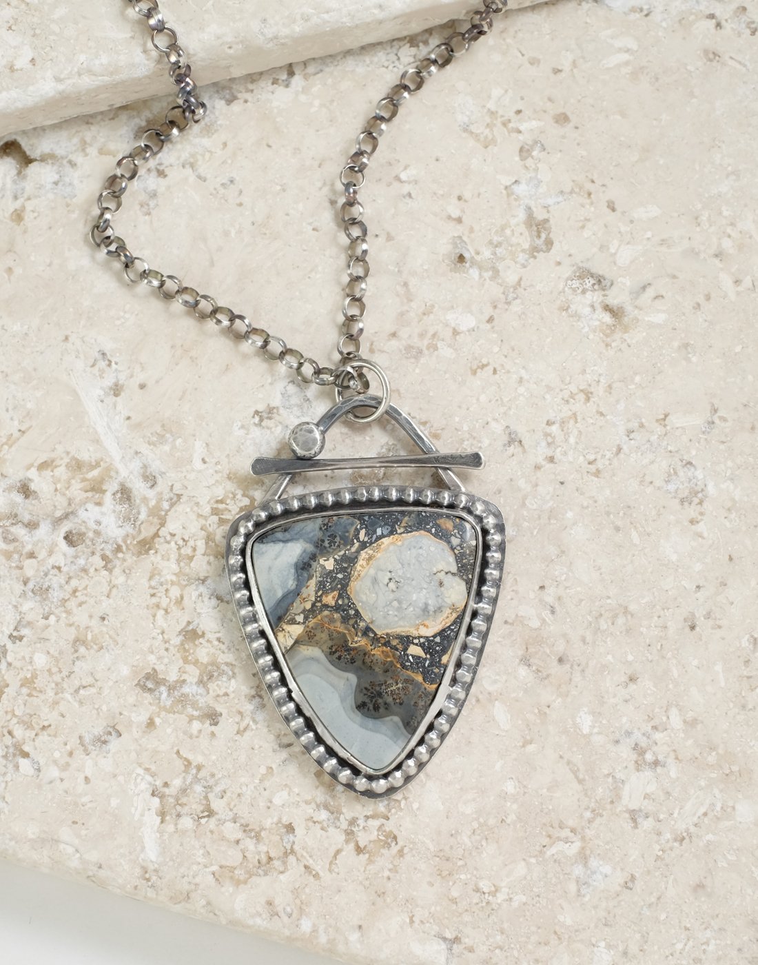 Image of Maligano Jasper Moon Necklace