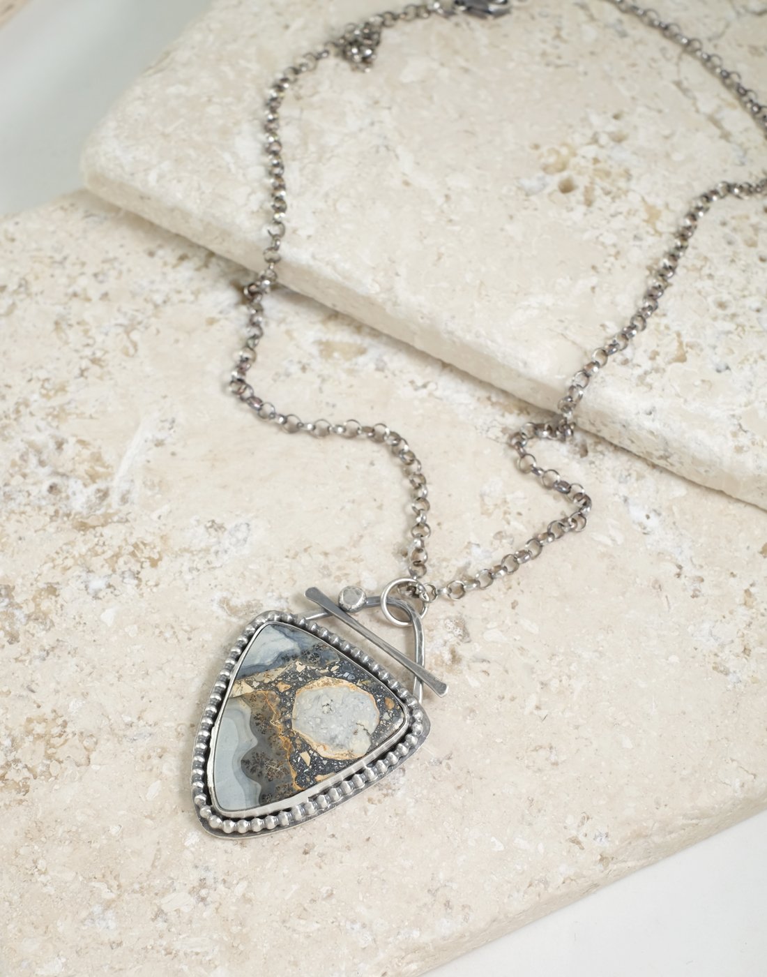 Image of Maligano Jasper Moon Necklace