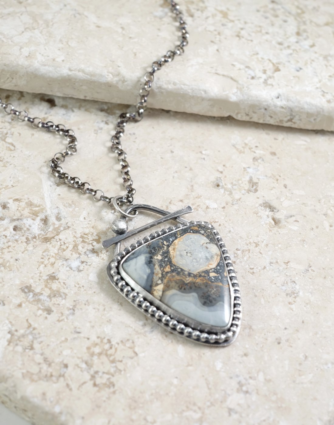 Image of Maligano Jasper Moon Necklace