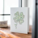 Four Leaf Clover Card, St Patricks Day Card, Saint Patricks Day Gift, Shamrock Card