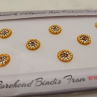 Image 3 of Yellow Round Bindi pack of 10 Super Cool Forehead Bindis