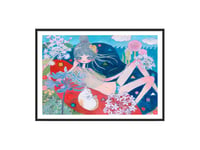 Image 1 of Aya Takano - Flowers, Enraptured, Cat, Fine Art Giclee Print, Poster