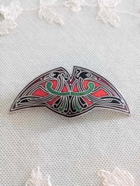 Image 4 of 1980s Vintage Celtic Birds Enamelled Brooch