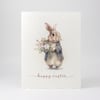 Watercolor Happy Easter Bunny Card, Cute Easter Card, Easter Card Set, Easter Greeting Card