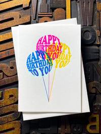 Image 4 of Birthday balloons | letterpress card
