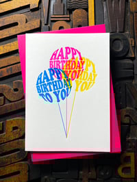 Image 5 of Birthday balloons | letterpress card