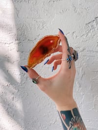 "Let It Flow" Agate Crystal Magnet (Red)