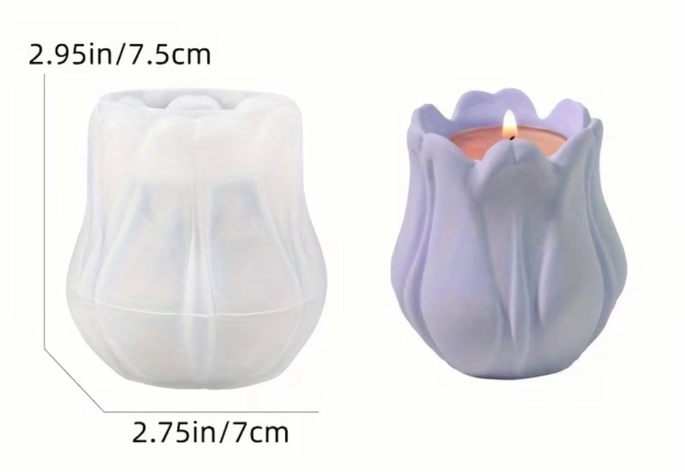 Image of Teal, Purple, and Blue Tulip Tea Light holder