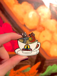 Image 1 of Rats in a cup of soup Fantasy Pin