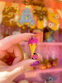 Image 1 of Pink blob Ice Cream Cone Fantasy Pin