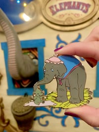Image 1 of Mama and baby elephant Fantasy pin
