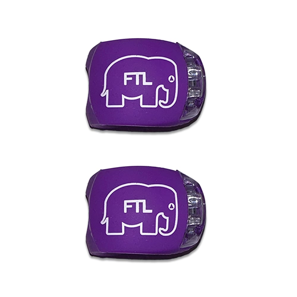 Image of Elephant Bike Lights (Pack of 2) Purple