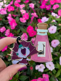 Image 1 of LAST ONE - Purple Cat with Poison Bottle Fantasy Pin